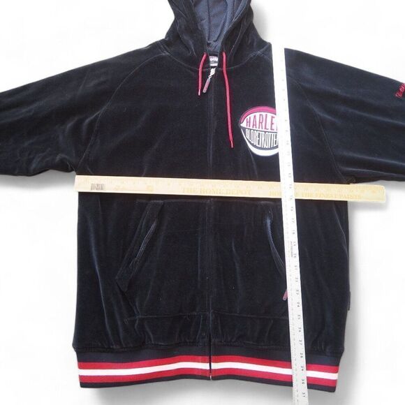 Platinum FUBU x Harlem Globetrotters Velour Velvet Vintage Zip-up Jacket Men's L - Picture 5 of 8